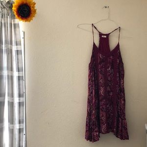 mediterranean breeze maroon dress.